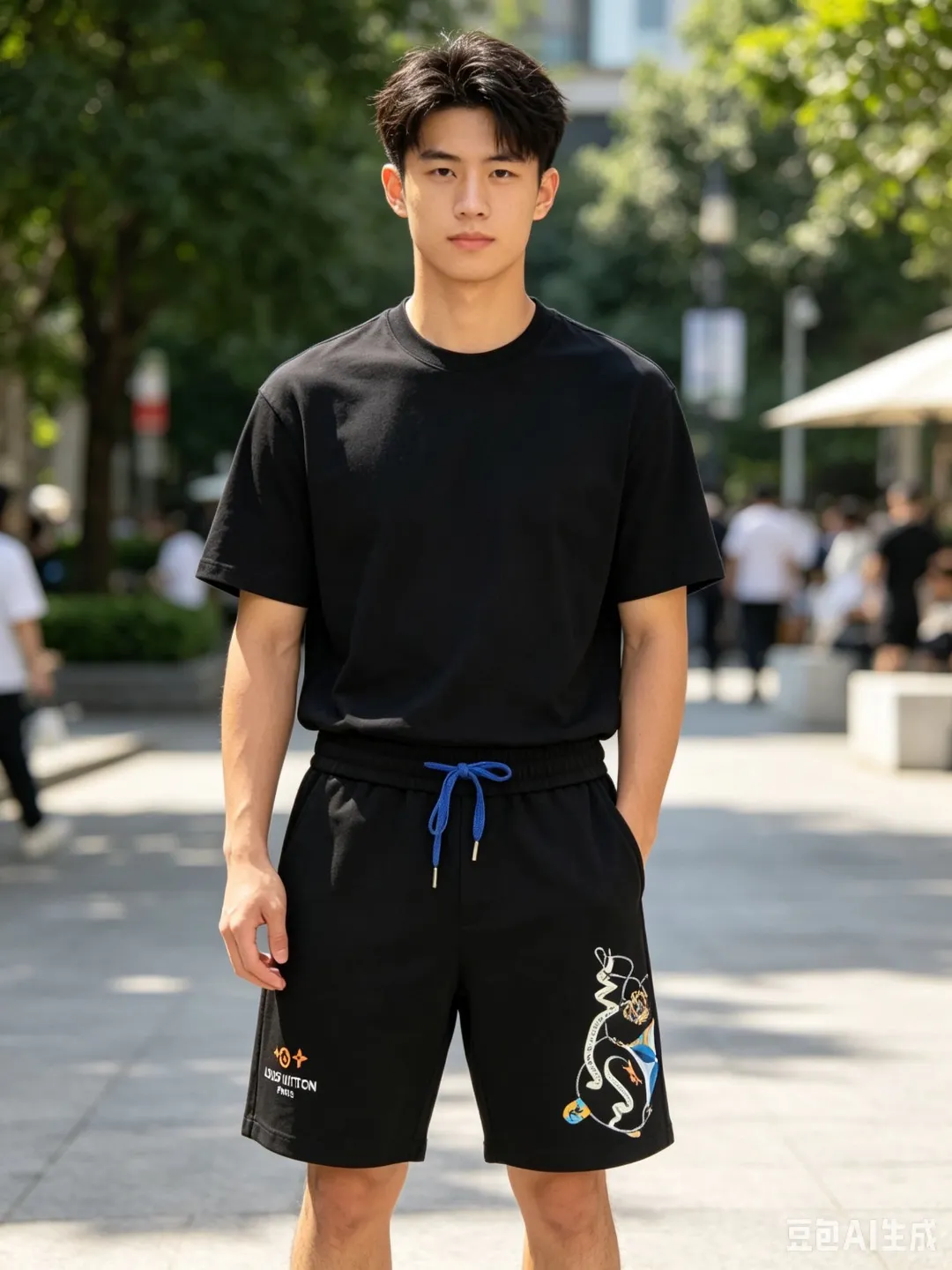 Louis Vuitton/Louis Vuitton 26ss crown print shorts